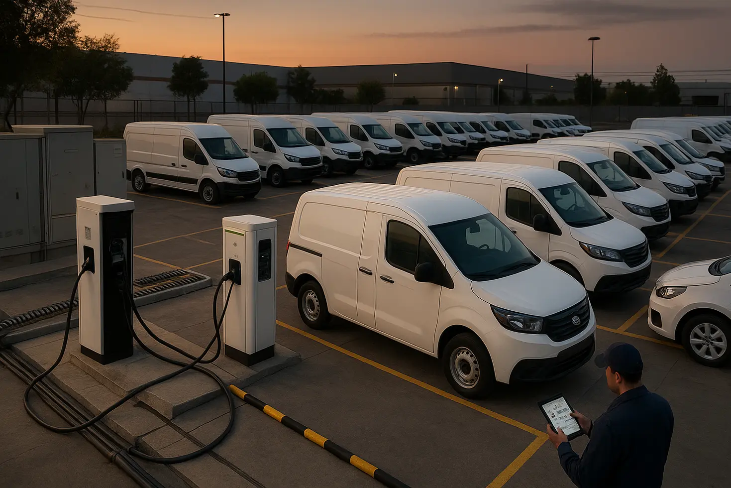 infraestructura de carga para flotas eléctricas — detalle técnico