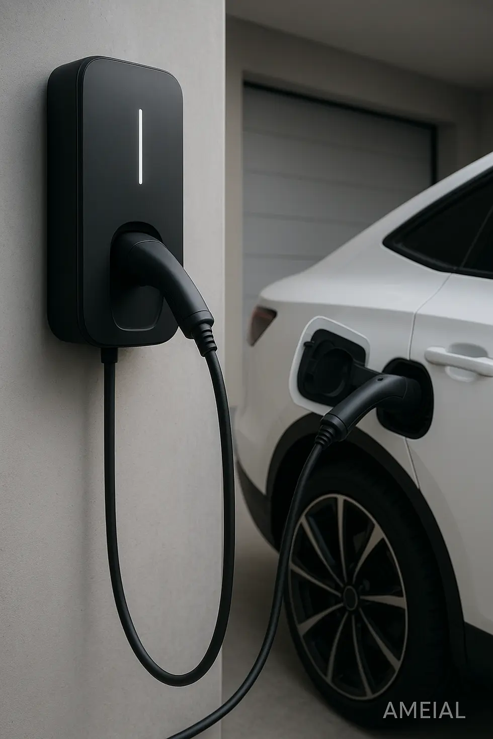 instalación cargador vehículo eléctrico en casa — detalle técnico