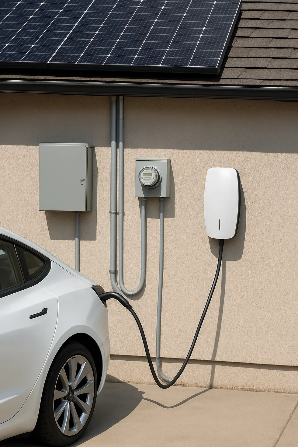 integración de paneles solares con cargadores de vehículos eléctricos — detalle técnico