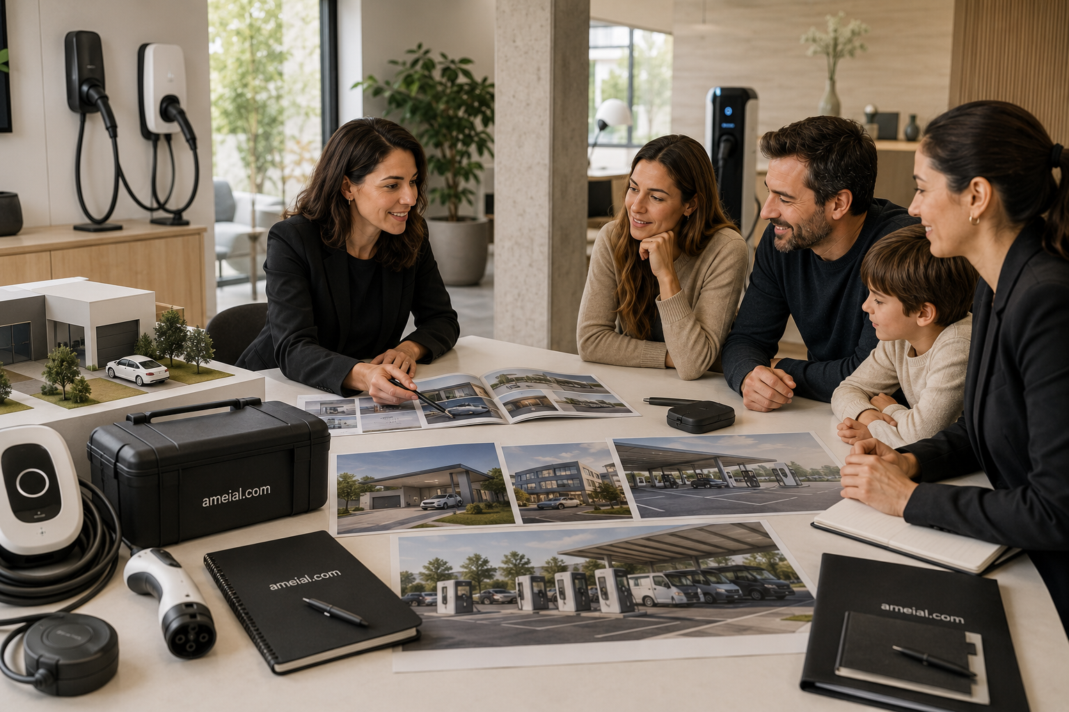 Reunión técnica y comercial para cotizar un proyecto EV