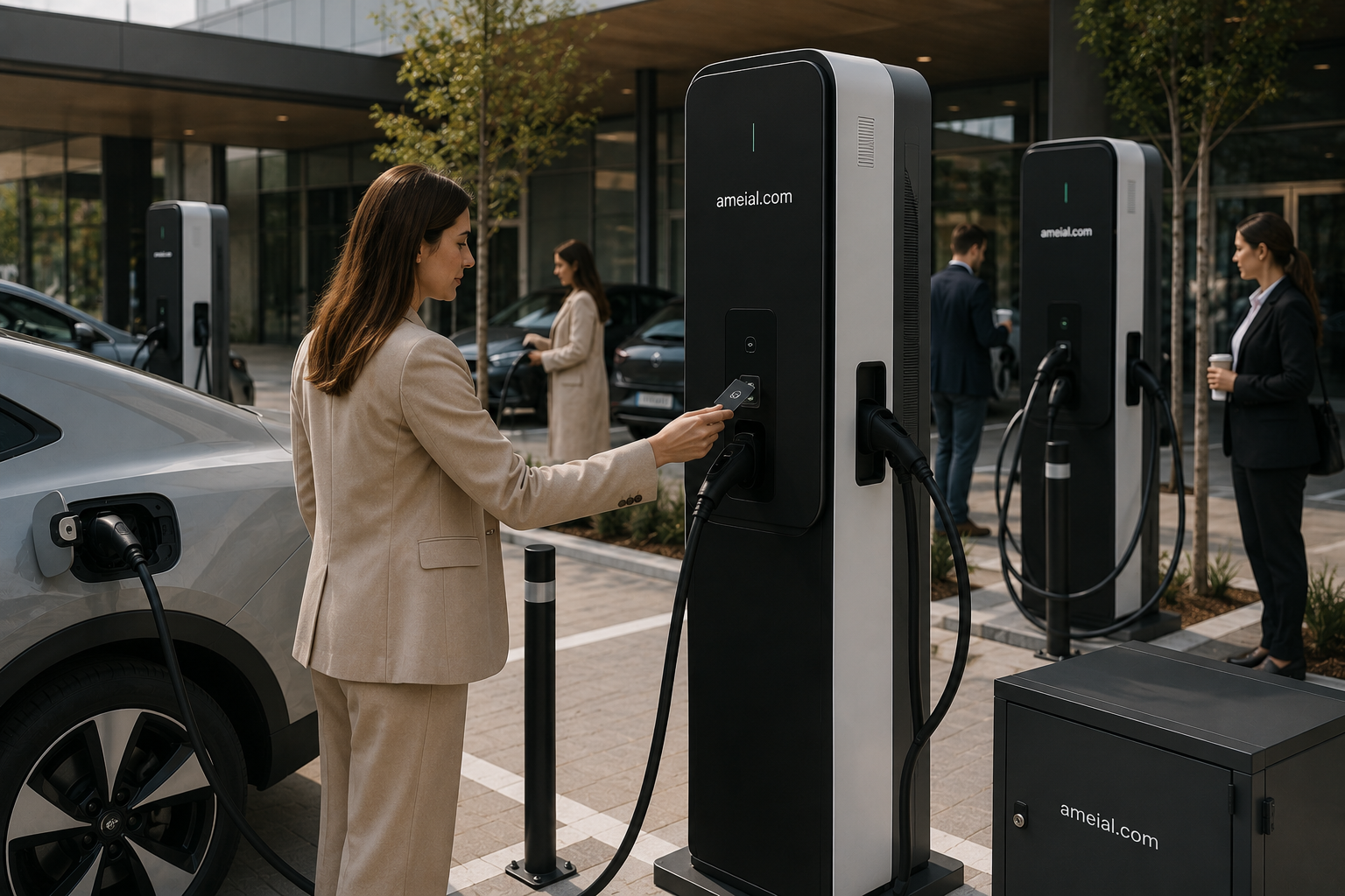 Infraestructura de carga profesional para empresa o parking